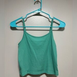 Tealish Turquoise American Eagle Crop Top